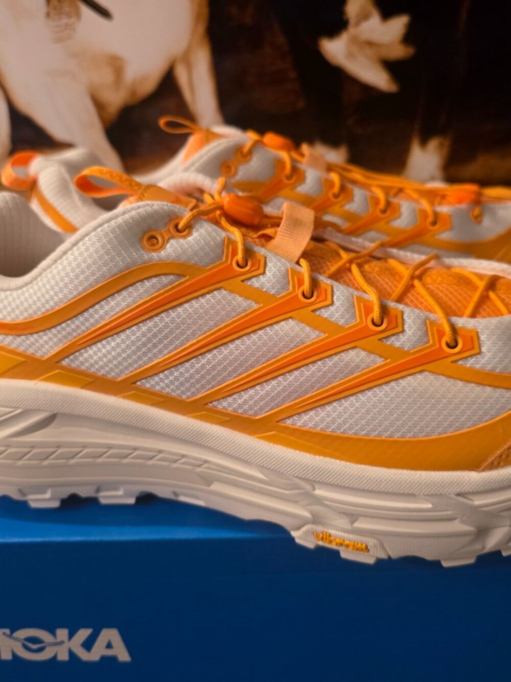 Hoka Mafate Three2 Sun Coral 1141572 / SRLL Running Hiking Shoes Mens 12 NEW - Picture 6 of 10